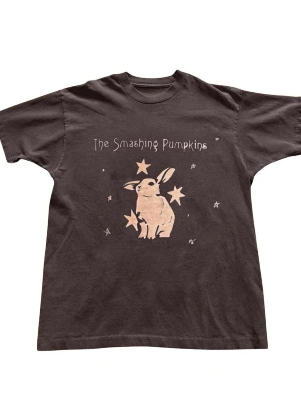 Brown Tee with Pinkish-Beige Bunny Graphic - Kids